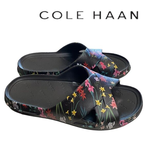 COLE HAAN Findra Evening Floral Print Pool Slide Sandals NEW 7 - Picture 2 of 6